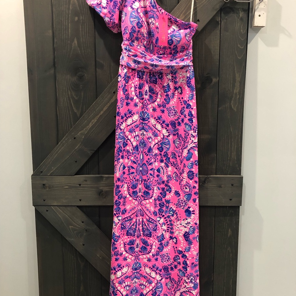 Lilly Pulitzer Pink and Purple Patterned Dress